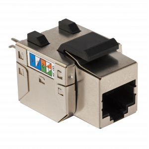 Модуль Keystone RJ45, Cat.5E, STP, 90 градусов, белый